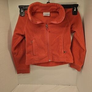 Columbia Sportswear Fleece Jacket Size Girls Size‎ XXS 4/5 Full Zip Up Pink